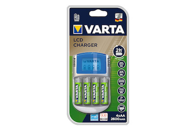 Image of Varta LCD Charger + 4xAA 2600mAh R2U bei JUMBO
