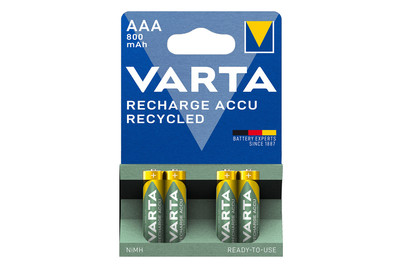 Image of Varta Accu Recycled Aaa/Lr03 800mAh 4 Stück bei JUMBO