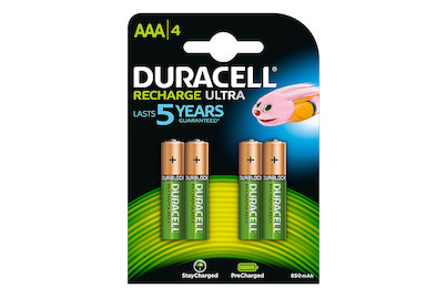 Image of Duracell Recharge Ultra Accu AAA (Hr03) 850 mAh B4 Precharged