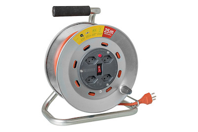 Image of Stero Loop Metall Kabelrolle Gr.0 4xT13 25m bei JUMBO