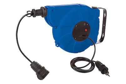 Image of Kabelrückzugsrolle 10m mit Gummistecker und Kupplung bei JUMBO