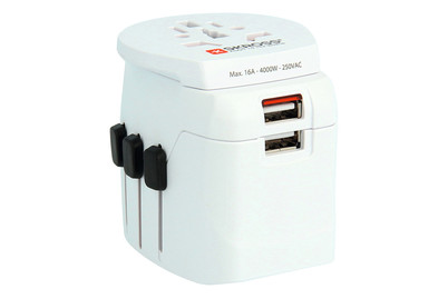 Image of Skross PRO Light 2xUSB World Adapter World 3-polig, input 100-240V bei JUMBO