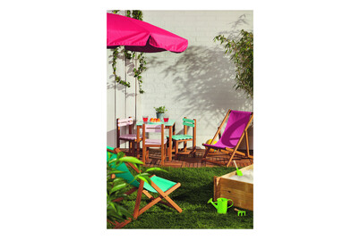 Image of Home and More Kid's World, Kindertischset Holz, Pink bei JUMBO