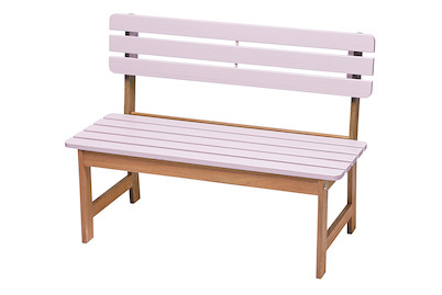 Image of Qualité & Prix Kid's World, Kinderbank Holz, Pink bei JUMBO