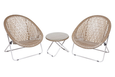 Image of Home and More Klappsessel Phoenix, Set bestehend aus 2 Sessel & 1 Tisch bei JUMBO