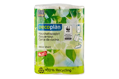 Image of Oecoplan Haushaltpapier decor & short, 2 Rollen 3-lagig bei JUMBO