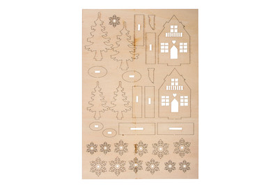 Image of Holzbausatz Winterhäuser, 31 Teile, SB-Btl 1Stück bei JUMBO