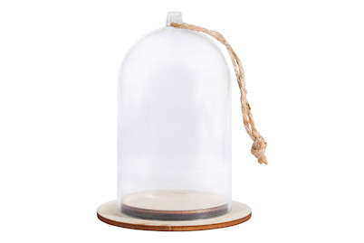 Image of Kunststoffhaube mit Sockel, 6cm ø, 9cm, mit Jutekordel bei JUMBO