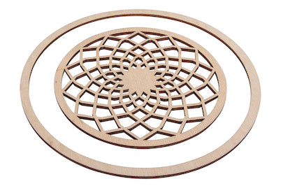 Image of H-Scheibe Dream filigran,FSC100%, 13cm ø, +Ring ø18cm, SB-Btl 2Stück bei JUMBO