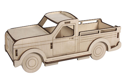 Image of Holzbausatz 3D Lastwagen klein, FSC 100%, 21x8x8cm, 14-tlg. , SB-Btl 1Set bei JUMBO