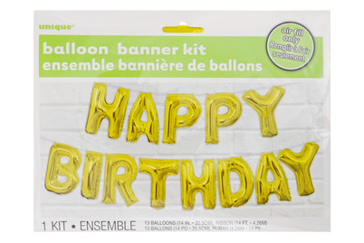 Image of Folienballon Happy-Birthday Girlande