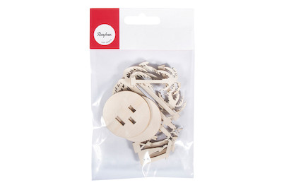 Image of Holz-Steckteile Krippe, 4,5cm ø, 2 Motive, 4-6,5cm, SB-Btl bei JUMBO