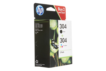 Image of HP Tintenpatrone 304 color DeskJet Combopack 3Jb05Ae