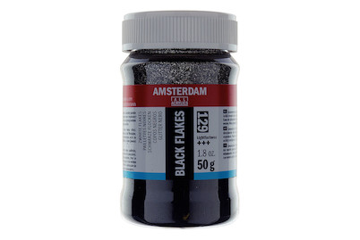 Image of Amsterdam Acryl Glitterflocken schwarz 50g