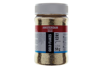 Image of Amsterdam Acryl Glitterflocken gold 50g