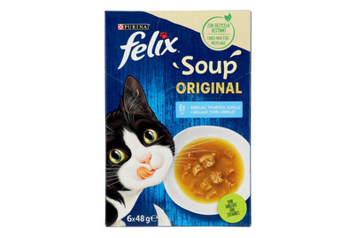 Image of Felix Katzenfutter Soup Fisch assortiert 6x48g bei JUMBO