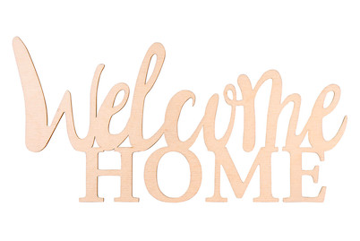 Image of Holzschrift Welcome home Fsc100%, 24,5x11,6x0,4cm, SB-Btl 1Stück bei JUMBO