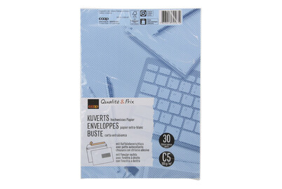 Image of Qualité&Prix Kuvert C5 Fenster re.30 Stk. bei JUMBO