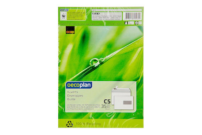 Image of Oecoplan Kuvert C5 Fenster re. 35 Stück bei JUMBO