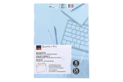 Image of Qualité&Prix Kuvert C4 10 Stk. m. Falz bei JUMBO