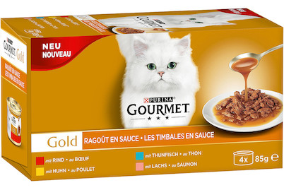 Image of Gourmet Gold Sauce Delight Huhn 4x85g bei JUMBO