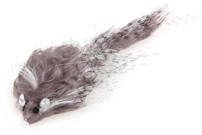 Image of Langhaarmaus MIT Rassel 19Cm Grau bei JUMBO