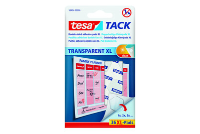 Image of tesa Tack transparent XL, 36 Pads