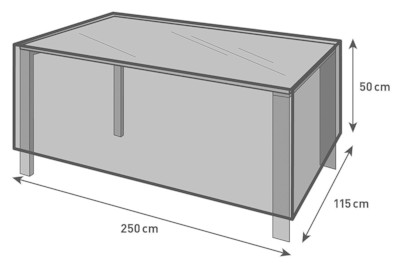 Image of Home and More Schutzhülle für Gartentisch 250x115x50 bei JUMBO