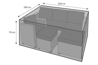 Image of Home and More Schutzhülle für Sitzgruppe 300x300x75 bei JUMBO