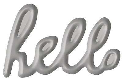 Image of Embossing-Stanzer: Hello, 3,6x1,9cm, SB-Blister 1Stück bei JUMBO