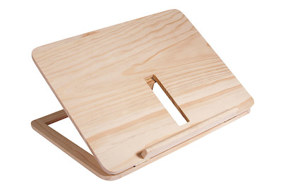Image of Holz- Tablet- oder Buchständer FSC 100%, 28x21x3,4cm