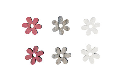 Image of Holz-Streuteile Blüten, 1,8cm ø, 0,8mm, SB-Btl 12Stück bei JUMBO