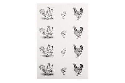 Image of Deko-Abziehmotive Hühnerfamilie, Bogen á 12 Stück, SB-Btl 2Bogen bei JUMBO