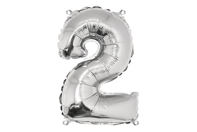 Image of Folienballon Zahl 2 , 40cm, SB-Btl 1Stück bei JUMBO