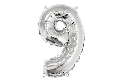 Image of Folienballon Zahl 9 , 40cm, SB-Btl 1Stück bei JUMBO
