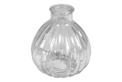 Image of Set Mini-Vasen bauchig, gerillt, 7cm ø, 8cm, 100ml, Set 2Stück bei JUMBO