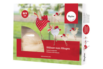 Image of BP: Hühner zum hängen, 6,5x7,5cm-14x22cm, Box 5Stück bei JUMBO