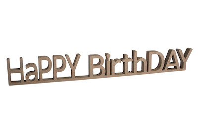 Image of MDF Wort HaPPY BirthDAY ,Fsc Mix Credit, 42x1,5x5,5cm bei JUMBO