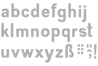 Image of Stanzschabl. Set: Classic Alphabet, Kleinbuchstaben0,2-1,5cm, SB-Btl 29Stück