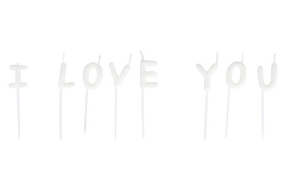 Image of Kerzensticks I Love YOU , 2x7,7cm, 8 Buchstaben, SB-Blister
