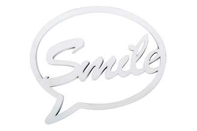 Image of Holzschrift in Sprechblase Smile , 11x9,5x1cm, Beutel 1Stück bei JUMBO