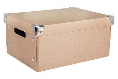 Image of Pappm. Aufbewahrungsbox, FSC Rec. 100%, 32,5x25x16cm, zum zusammenfalten bei JUMBO