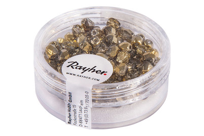 Image of Glas Schliffperle, 4mm ø, gold halb opak bei JUMBO