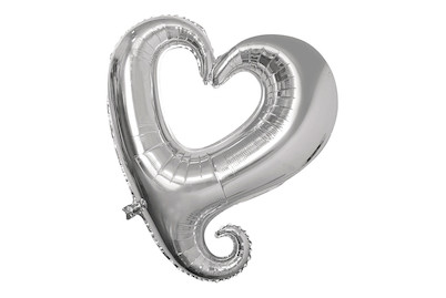 Image of Folienballon Herz, Silhouette, 91cm ø, SB-Btl 1Stück bei JUMBO