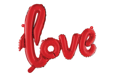 Image of Folienballon Schriftzug love , 100x68cm, SB-Btl 1Stück bei JUMBO