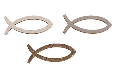 Image of Holz-Streuteile Fisch Silhouette Glitzer, 3,3x1,3cm, farbl. sort., SB-Btl 12Stück bei JUMBO