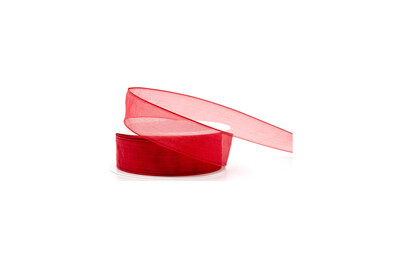 Image of Organza rot mit Kante 25mmx4m bei JUMBO