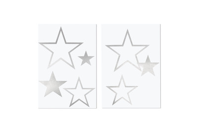 Image of Bügel-Transferfolie Stern, 6 Stück, 4-14,5 x 4-11,5cm, SB-Btl 2Bogen bei JUMBO