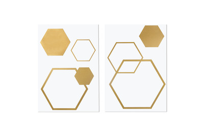 Image of Bügel-Transferfolie Wabe, 5 Stück, 6-13,5 x 5,1-15,5cm, SB-Btl 2Bogen bei JUMBO