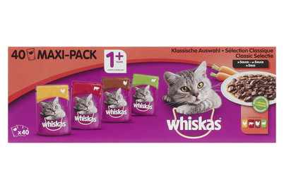Image of Whiskas 1+ Klassische Auswahl in Sauce 40x100g bei JUMBO